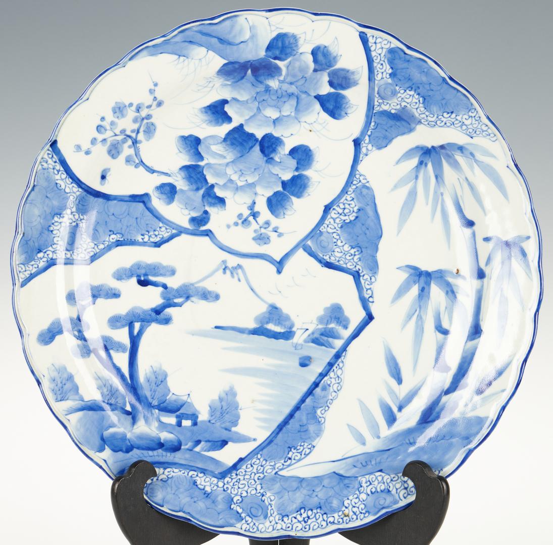 Meiji Hardwood Tray and Large Porcelain Charger - Image 4 of 17