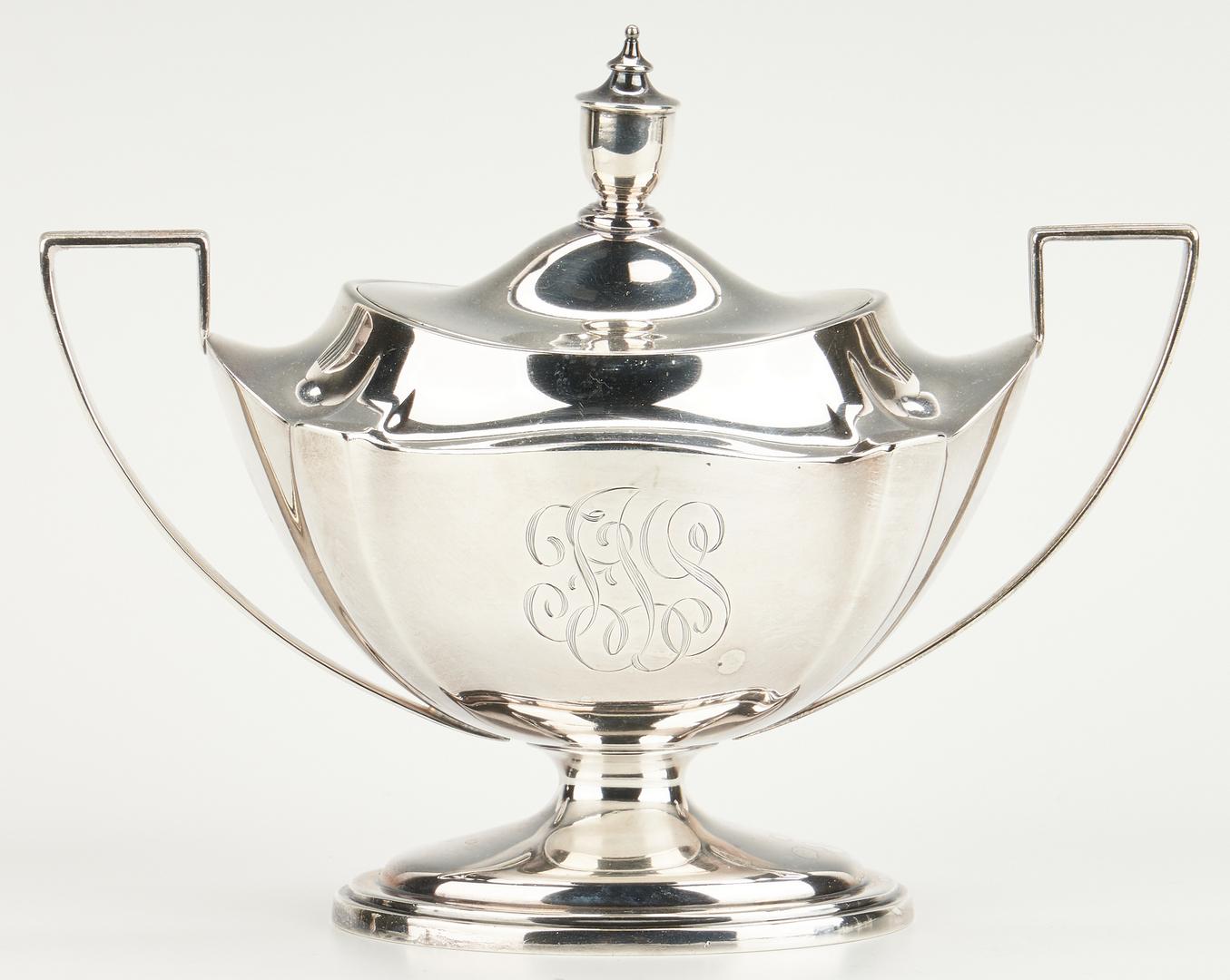 4 pcs Gorham Plymouth Sterling tea set - Image 4 of 29