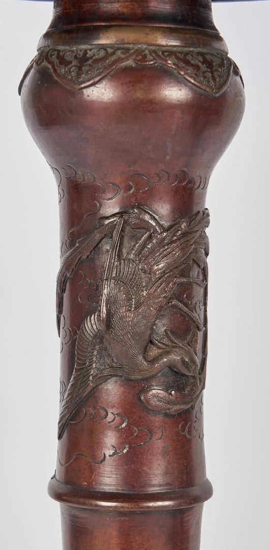 Chinese Bronze Vase and Meiji Pedestal - Image 10 of 19