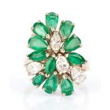 Ladies Emerald & Diamond Dinner Ring