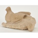 Bill Ralston Carved Stone Sculpture of a Dove