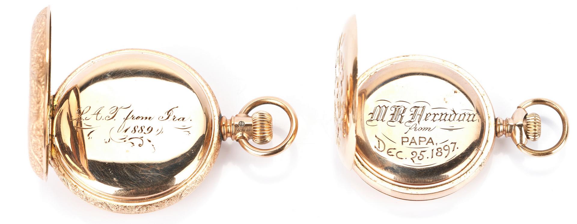 2 14K Hunting Case Pocket Watches - Image 9 of 12