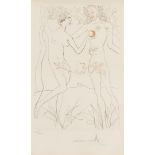 Salvador Dali Etching, Adam and Eve