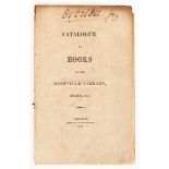 Catalog of Books in the Nashville Library, 1825, John Overton's copy