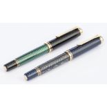 2 Pelikan Fountain Pens, incl. Concerto, Green Str