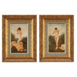 2 Adolphe Frederic Lejeune O/P Nude Paintings