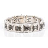 Ladies 18K White & Black Diamond Bracelet