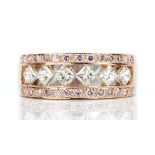 Ladies 18K White and Rose Gold & Diamond Ring