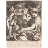 Jan Saenredam engraving, Sine Cerere et Baccho Friget Venus