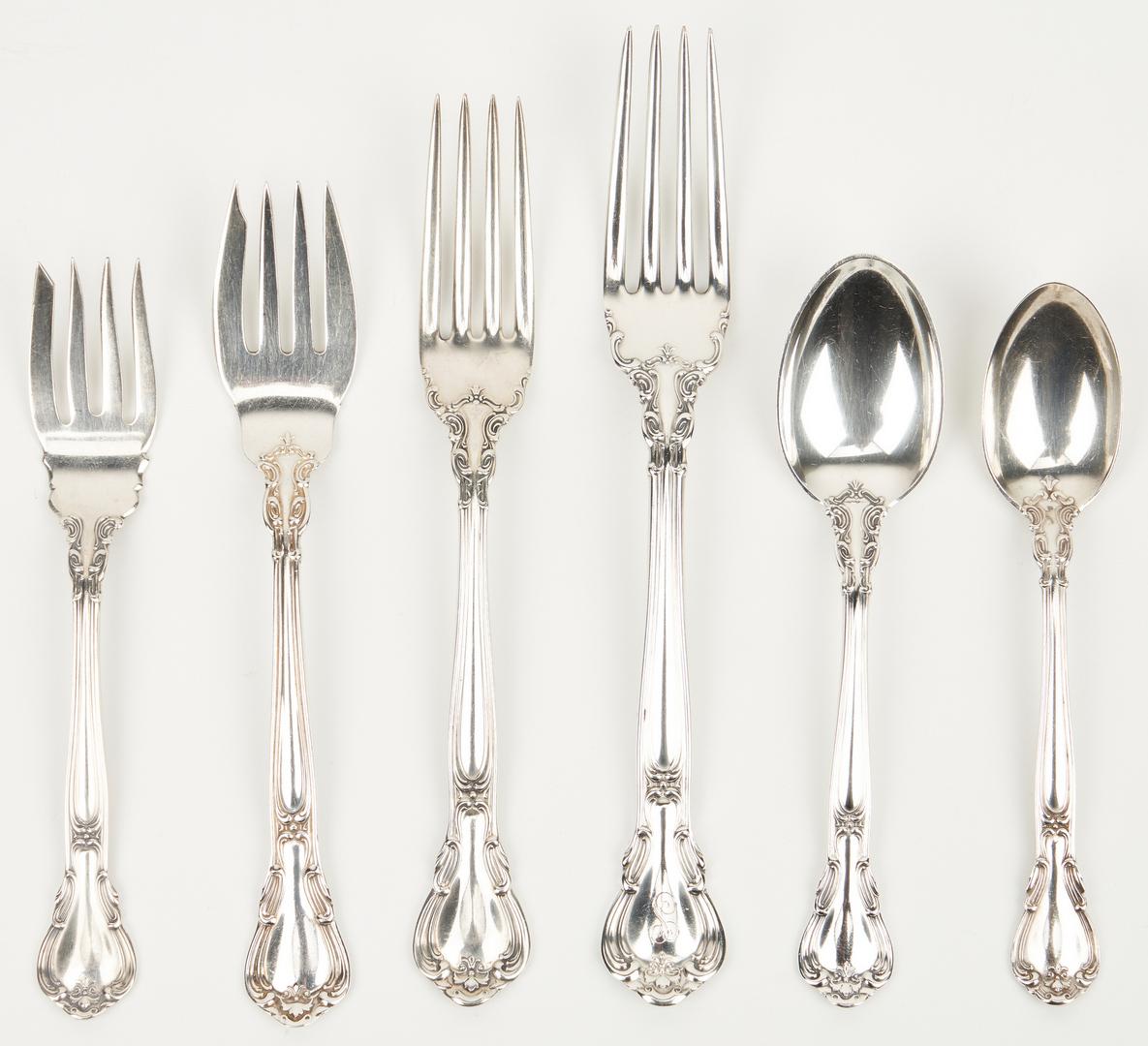 153 Pcs. Gorham Chantilly Sterling Silver Flatware - Image 3 of 14