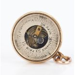 18K Pocket Barometer, 19th Century