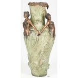 Art Nouveau Bronze Vase, after Chalon