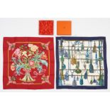 2 Hermes Scarves, incl. Regina & Passementerie