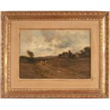 Signed French School O/C Impressionist Landscape Painting
