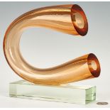 Harvey Littleton Blown Glass Sculpture