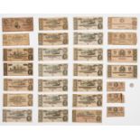 28 Confederate Bills, incl. $50, $20, $10