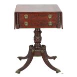 American Classical Dropleaf Sewing Table