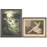 2 Arthur Spear Figural Prints, "Sunrise" and "The Swing"