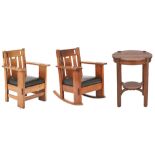 3 Mission Oak Furniture Pcs., incl. Stickley and Brandt