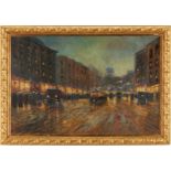 Early 20th c. Parisian O/C Street Scene, Signed