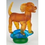 Richard Jolley Art Glass Dog Sculpture