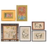 6 Asian Works of Art, incl. Mughal Paintings