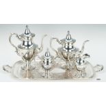 Fisher Sterling 4 pc. Tea Service, w/ plated tray