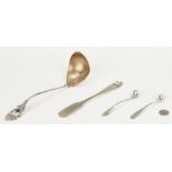 TN Coin Silver Ladles and Medicine Spoon, 4 pcs