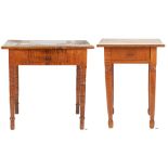 2 Tiger Maple Tables, incl. East Tennessee