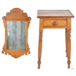 Mid-Atlantic Tiger Maple Table & Mirror