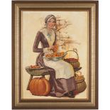 James Calvert Smith Illustration Painting, Pumpkin