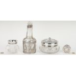 4 Glass and Silver Items, incl. ABPG, Sterling