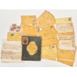 63 Civil War ephemera items, incl. Soldier Ambrotype, Autograph Album, Johnson's Island Envelopes