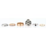 6 Assorted Gold Rings with Diamonds