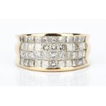 Ladies 18K Diamond Tapered Band & Diamond Ring