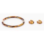 Soho 18K Enameled Bracelet and Earrings