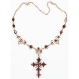 Garnet & 14K YG Austro-Hungarian Period Necklace