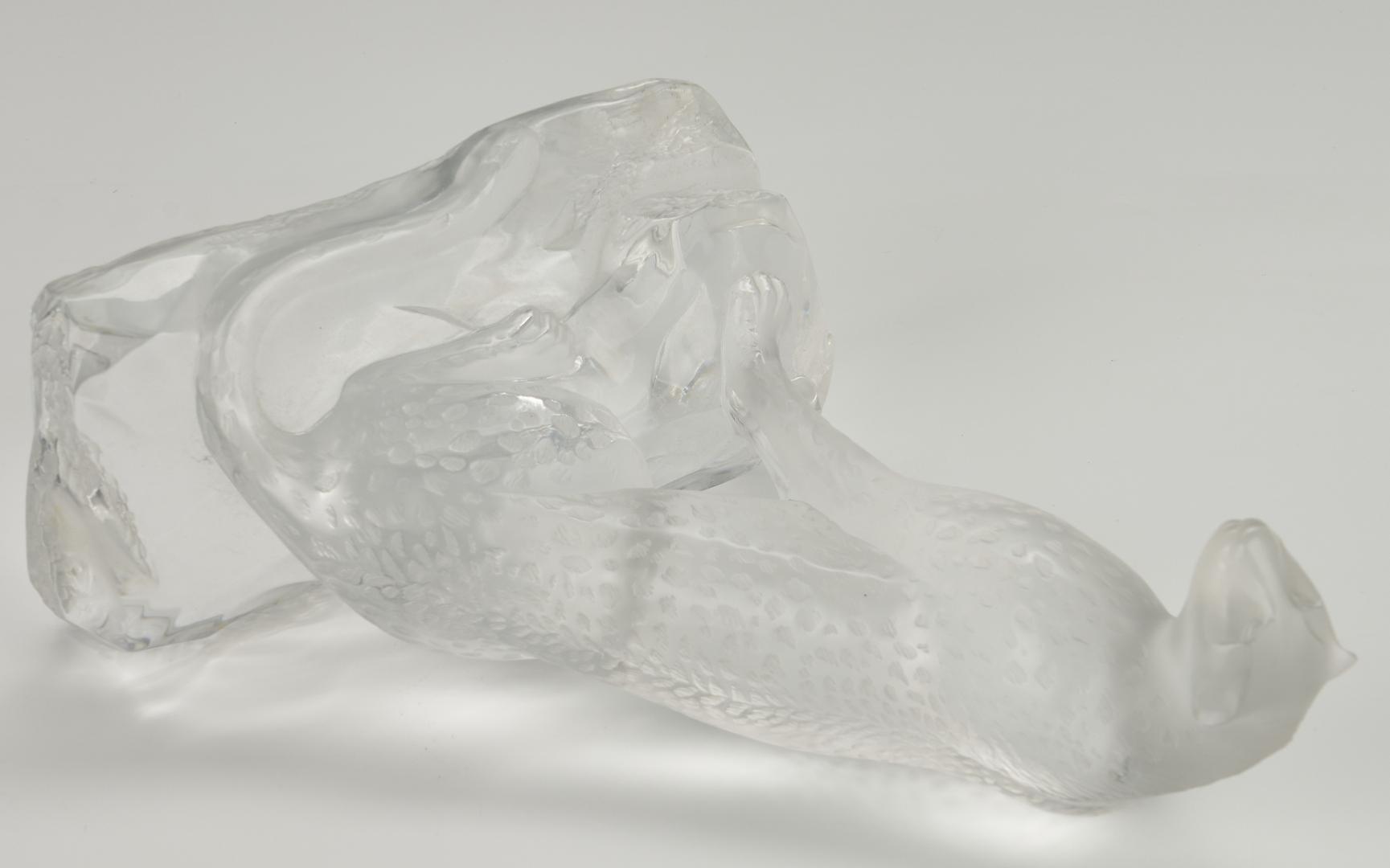 Lalique Tancrede Crystal Cheetah on Rocks - Image 8 of 10