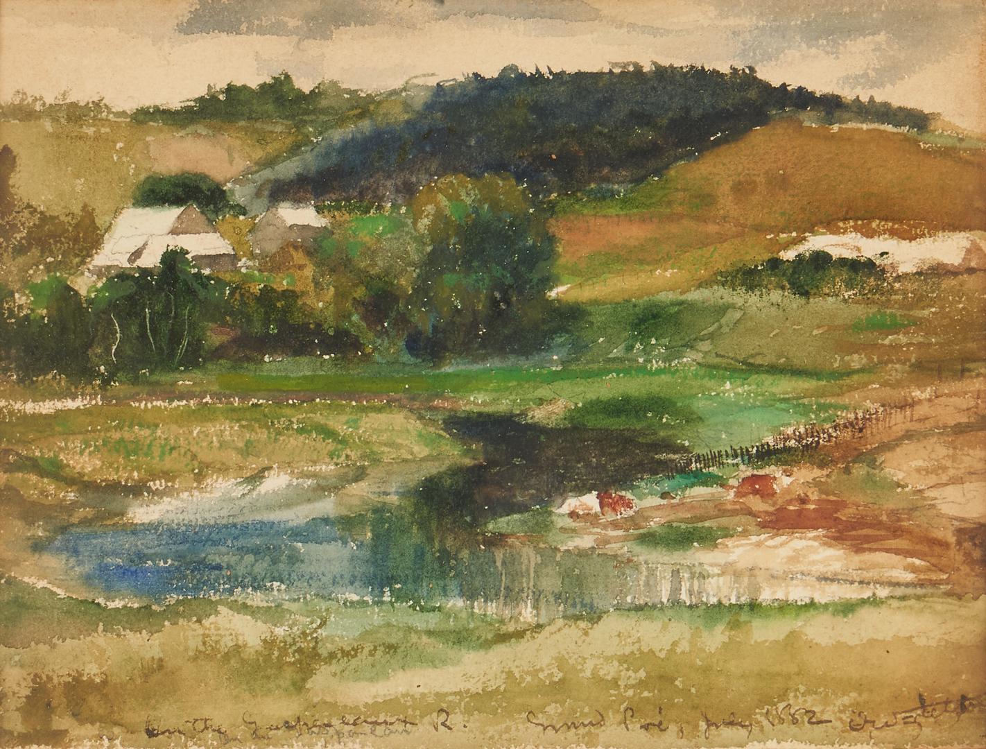 19th C. watercolor, Canada Landscape - Image 2 of 7