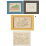 4 TN/KY Maps, incl. Mathew Carey, 1816