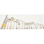 27 pcs flatware incl. gilt-silver platter spoon