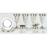 14 Pcs. Sterling Silver, incl. Goblets, Plates