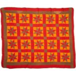 Southern Pieced & Appliqued Quilt, LeMoyne Star Pattern