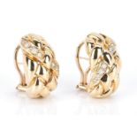 Ladies 14K Gold and Diamond Earrings