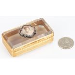 14K Gold, Diamond, and Quartz Snuff or Pill Box