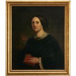 American Portrait of Lady w/ Red Book