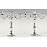 Pair Gorham Chantilly 3-Light Candelabra