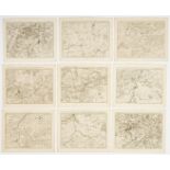 9 European Maps, Fricx, 18th Century