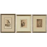 3 Etchings After Rembrandt and Goya