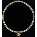 Ladies 14K Necklace with 1.3 ct. Diamond Pendant